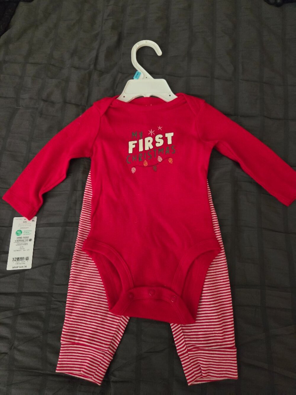 Carter's "My First Christmas" Onesie and Pants (6 months)
